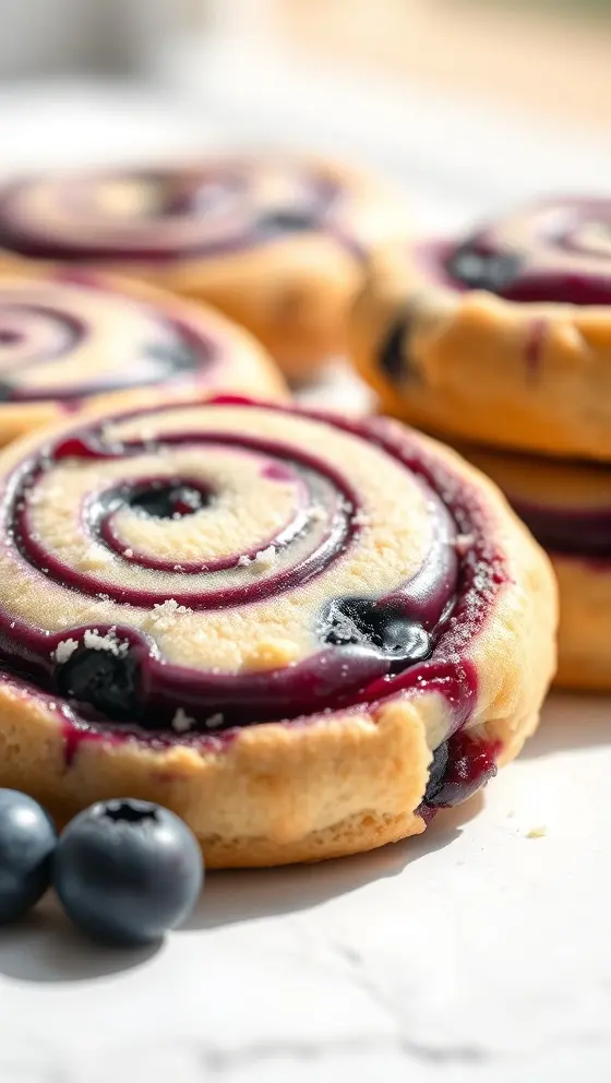 Blueberry Cheesecake Swirl Cookies