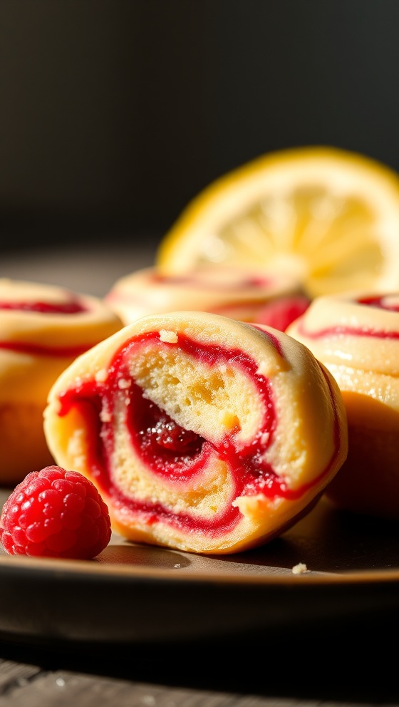 Raspberry Lemon Swirl Bites