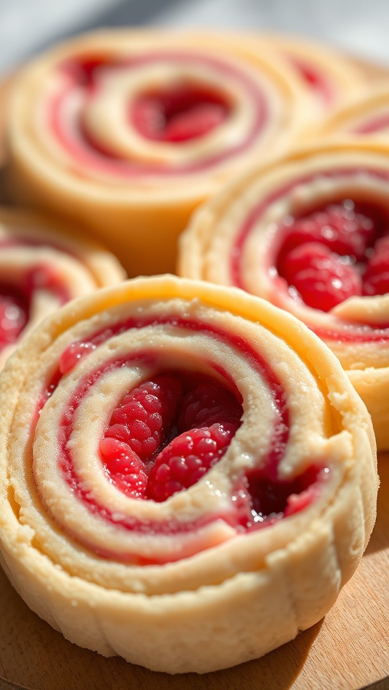 Raspberry Shortbread Swirls