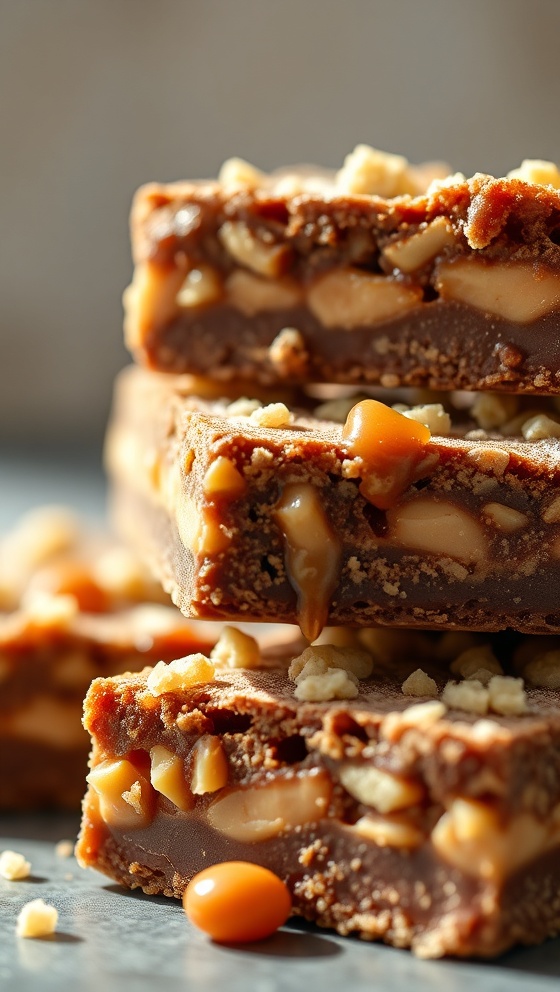 Caramel Chocolate Crunch Bars