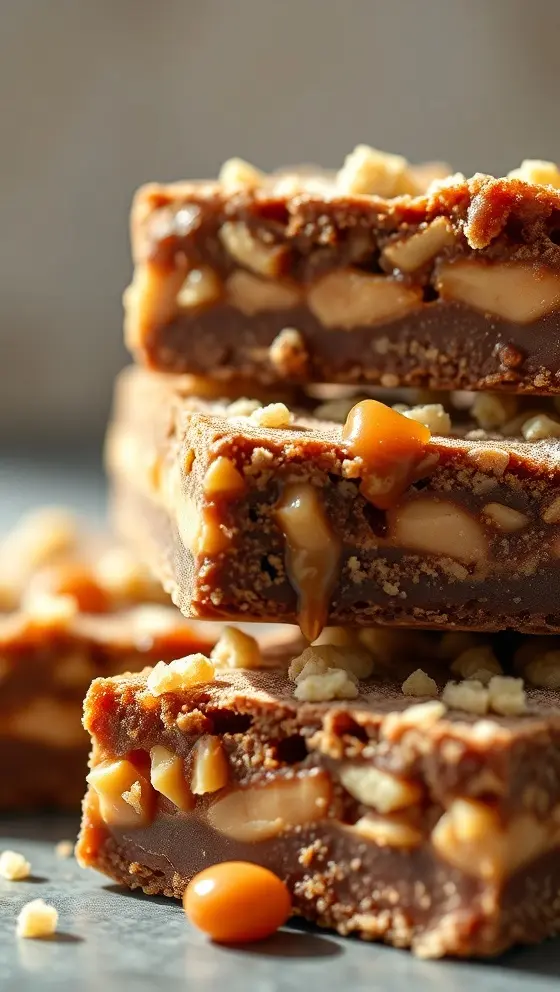 Caramel Chocolate Crunch Bars