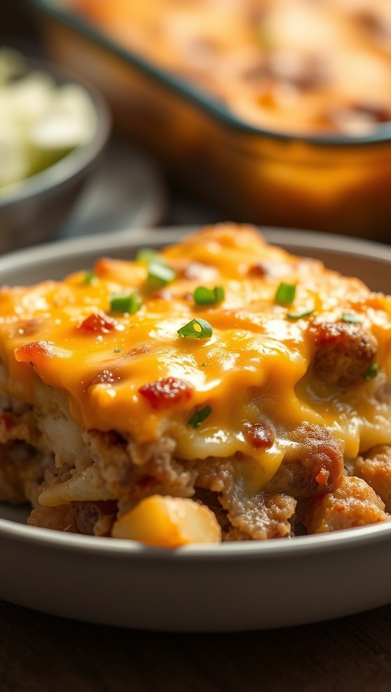 Cheesy Hamburger Potato Casserole