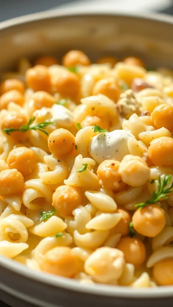 Creamy Lemon Ricotta Orzo with Chickpeas