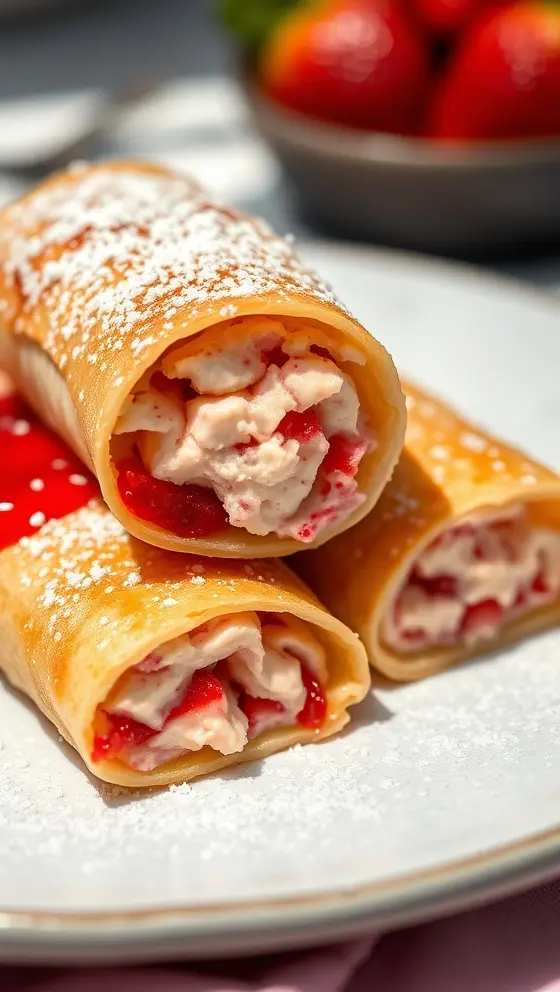 Easy Strawberry Cheesecake Chimichangas