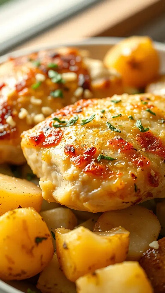 Garlic Parmesan Chicken and Potatoes
