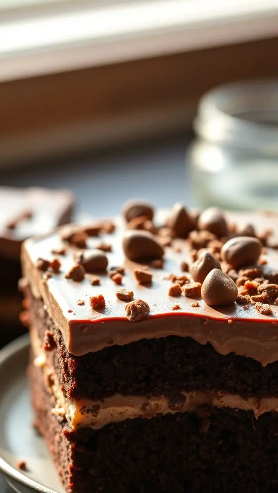 German Chocolate Poke Cake