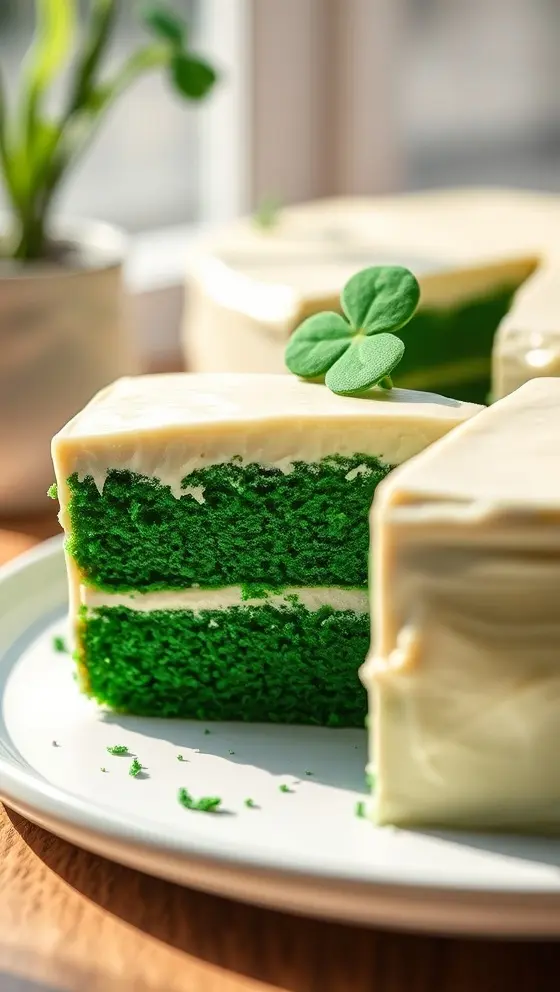 St. Patricks Day Green Velvet Cake