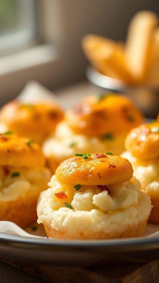 Cheesy Mashed Potato Puffs