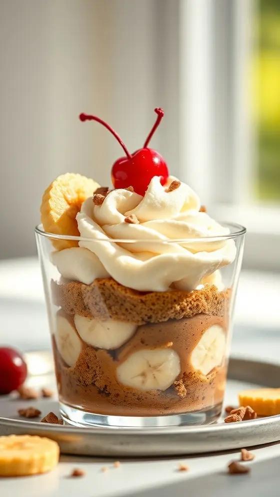Frozen Peanut Butter Banana Split Cups