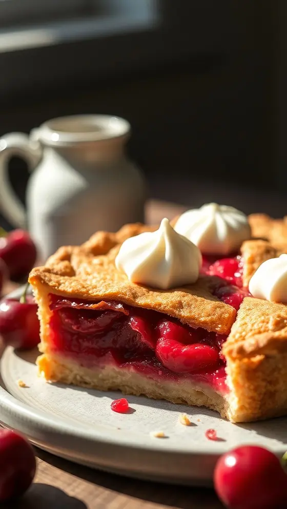 Homemade Cherry Rhubarb Pie