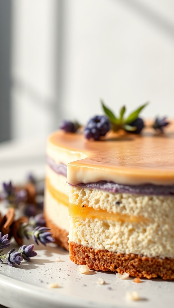 Honey Lavender Cheesecake