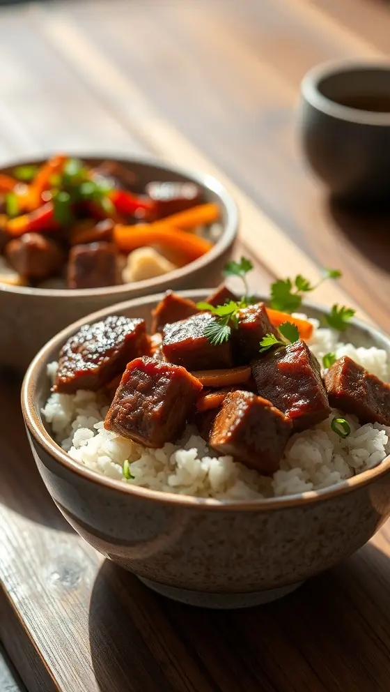 Korean BBQ Steak Rice Bowls