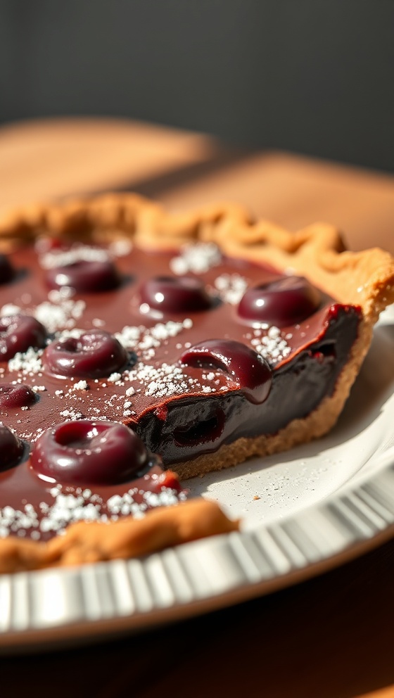 No-Bake Chocolate Cherry Pie