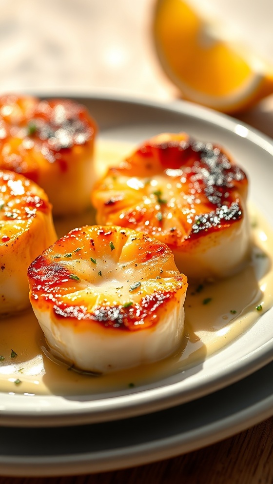 Seared Scallops with Spicy Cajun Cream Sauce